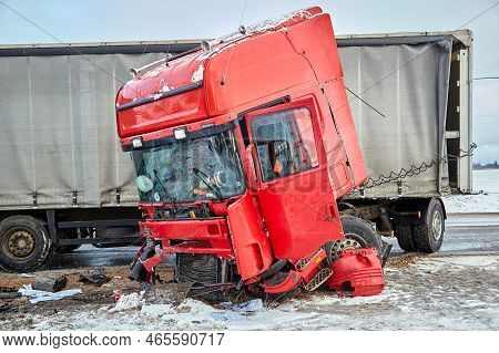 Сar Body After Accident On A Road