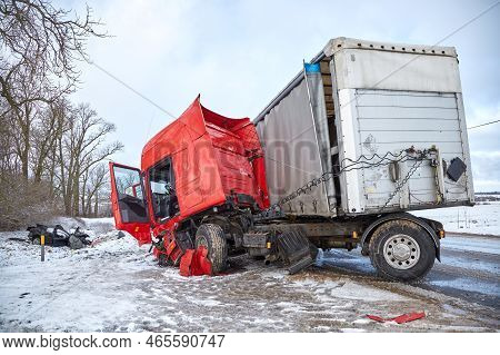 Сar Body After Accident On A Road