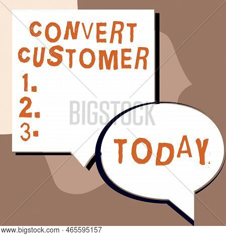 Conceptual Caption Convert Customer. Business Overview Marketing Tactics And Strategy Turning Leads 