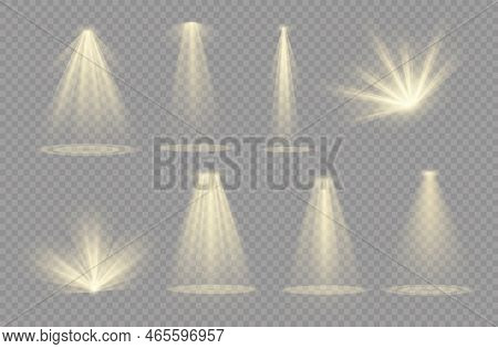 Glow Yellow Spotlight Special And Light Effect.