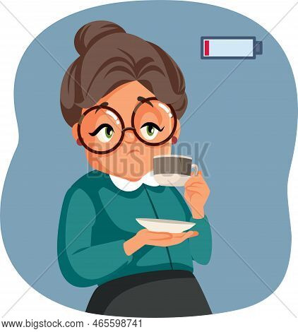 Mature Woman Having Her Skin Dermatologically Tested Vector Illustration