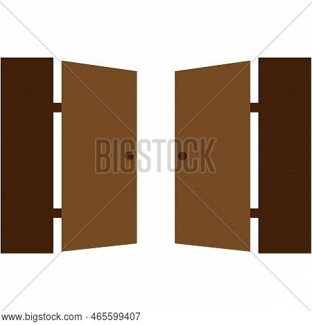 Doors, Great Design For Any Purposes. Vector Illustration. Stock Image.