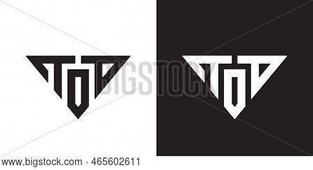 Initial Letter Tod Monogram Logo, Geometric Alphabet Logo Vector
