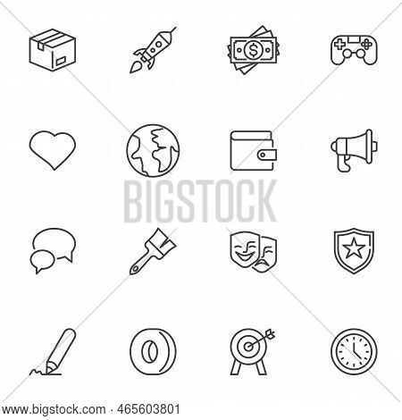 Universal Line Icons Set, Outline Vector Symbol Collection, Linear Style Pictogram Pack. Signs, Logo
