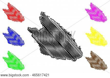 Sveti Grgur Island (republic Of Croatia, Adriatic Sea) Map Vector Illustration, Scribble Sketch Svet