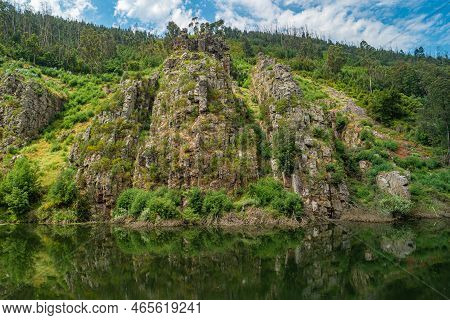 View Of The Mondego Bookstore, Natural Monument Near Mondego River In Penacova - Portugal.