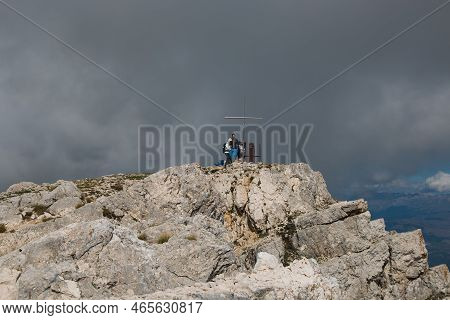 Monte Sirente, Italy - September 18, 2022: The Landscape Summit Of Mount Sirente, One Of The Highest