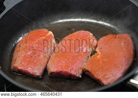 Pan Roasted Steak With Fresh Wild Mushrooms