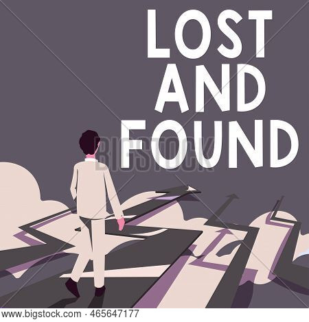 Handwriting Text Lost And Found. Business Idea Place Where You Can Find Forgotten Things Search Serv