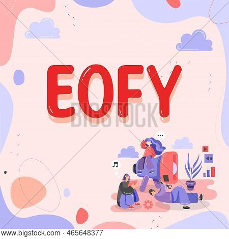 Conceptual Caption Eofy. Internet Concept A Mega Sale Held On An End Of A Financial Year