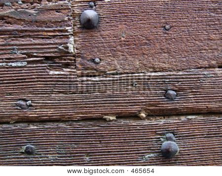 Brown houten vervallen deur