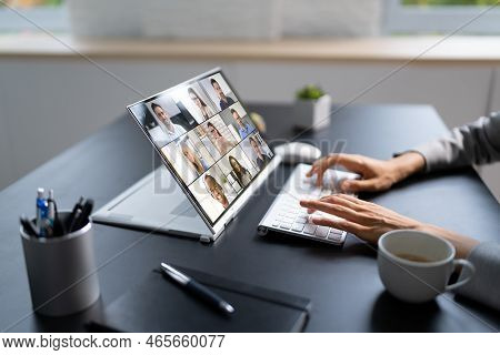 Online Remote Video Conference Webinar Meeting Call