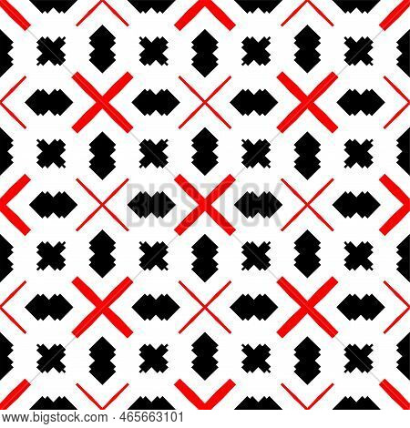 Abstract Geometric Pattern With Crossing Thin Straight Lines. Stylish Texture In Black Color.seamles