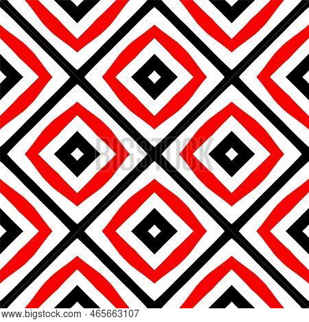Abstract Geometric Pattern With Crossing Thin Straight Lines. Stylish Texture In Black Color.seamles