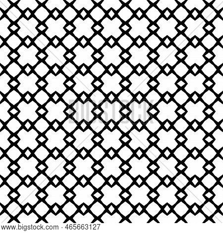 Abstract Geometric Pattern With Crossing Thin Straight Lines. Stylish Texture In Black Color.seamles