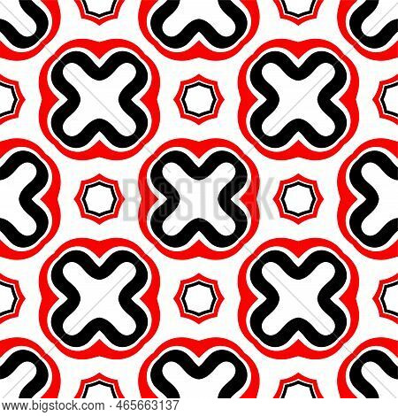 Abstract Geometric Pattern With Crossing Thin Straight Lines. Stylish Texture In Black Color.seamles
