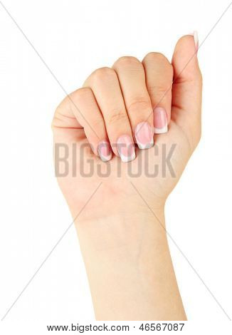 Sormi oikeinkirjoitus aakkoset American Sign Language (ASL). Kirjain A