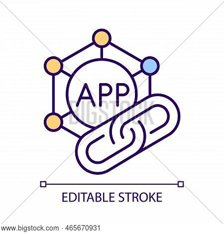 Software Compatibility Rgb Color Icon. Applications Operating Together. Correct App Work. Computer N