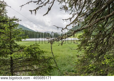 Landscape Nature And Lake Etrachsee In Austria