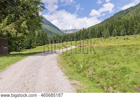 Landscape And Lake Etrachsee In Austria At Sunshine