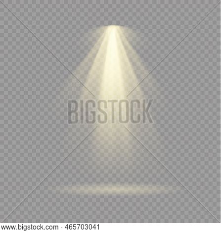 Glow Yellow Spotlight Special And Light Effect.