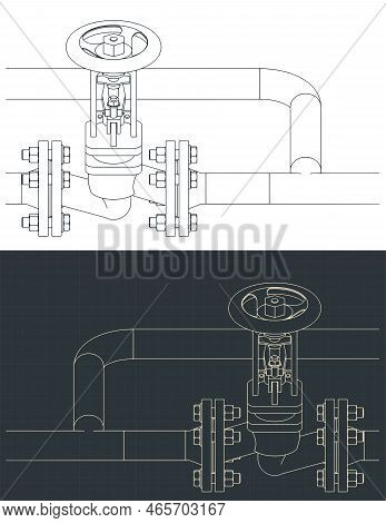 Bypass Steam Valve Isometric Blueprints