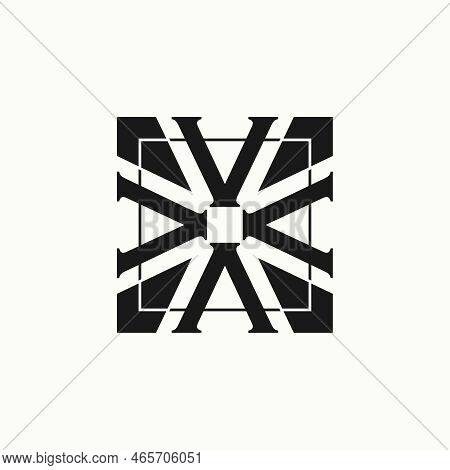 Simple And Unique Letter Or Word A Sarif Font On 4 Position Square Sign Image Graphic Icon Logo Desi