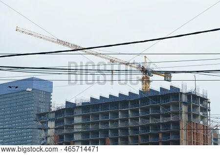 Batumi, Georgia, Ajaria - September 04, 2022: Construction Of A Hotel-type Residential Complex.