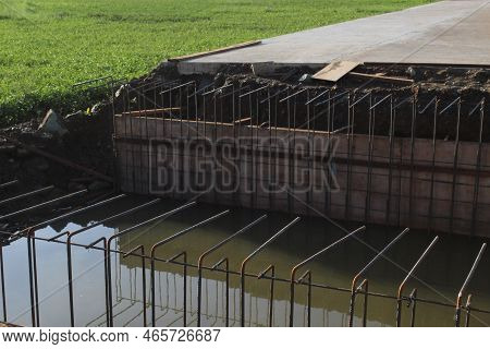 Road Widening Tower Layer Floor Of High Rise Building In Construction Site Summer Blue Sky Construct