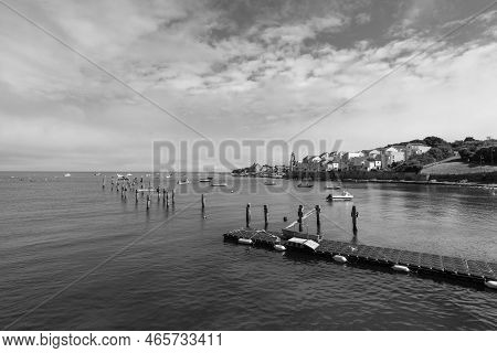 Black And White Photo Of The Old Pier In Swanage