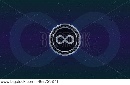 The Internet Computer Virtual Currency Logo. 3d Illustrations.