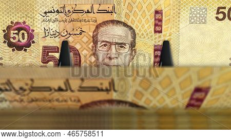 Tunisia Dinar Money Banknotes Pack 3D Illustration