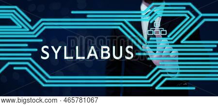 Conceptual Display Syllabus. Word For A Summary Outline Of A Discourse, Treatise Or Of Examination R