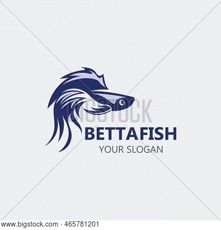 Betta Fish Modern Logo Style Design Vector Image Illustration