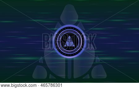 Images Of Alien Worlds-tlm Virtual Currency. Digital Coins. 3d Illustrations.
