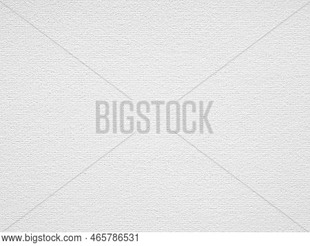 White Soft Linen Canvas Texture. Light Clean Watercolor Art Canvas Painting Background. Full Frame B
