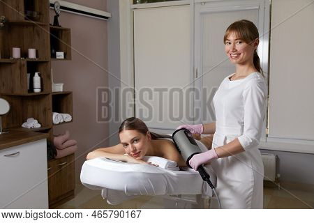 Endosphere Therapy Of Female Body By Cosmetologist In Beauty Salon