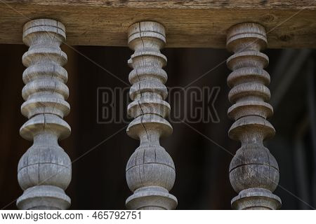 Farmhouse With Lots Of Wood And Stone In Detail