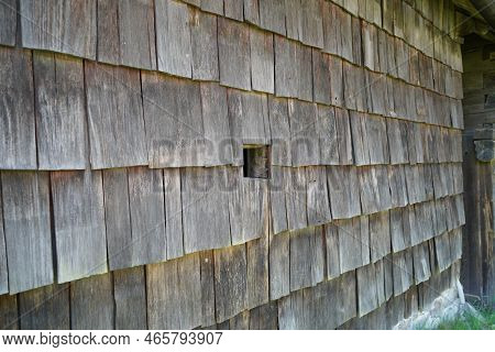Farmhouse With Lots Of Wood And Stone In Detail