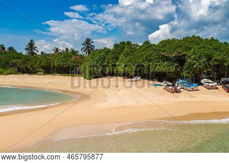 Midigama Tropical Beach In A Sunny Day In Sri Lanka