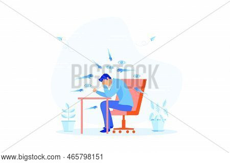 Paranoia, Fear And Panic Cause By Mental Health, Phobia Or Disorder From Mental Disorder, Depression