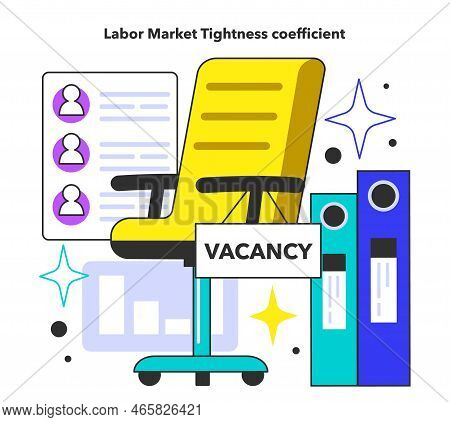 Labor Market Tightness Coefficient. Economy Theory, Percentage Of The Labor