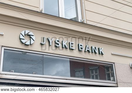 Copenhagen, Denmark - July 26, 2022: Logo For Jyske Bank, Third Largest Danish.
