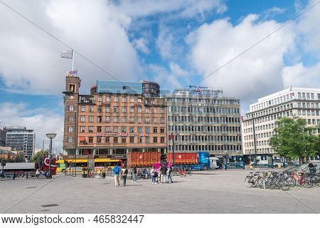 Copenhagen, Denmark - July 26, 2022: View Of Richshuset, An Art Deco Building In Central Copenhagen.