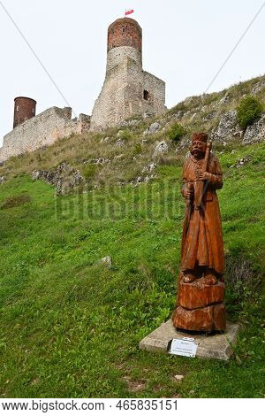 Checiny, Poland - September 14, 2022: Checiny Castle - A Royal Castle From The Turn Of The 13Th And