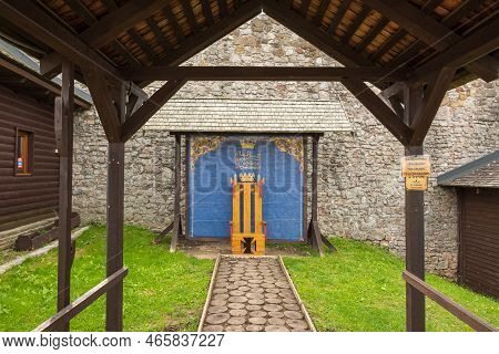 Checiny, Poland - September 14, 2022: Checiny Castle - A Royal Castle From The Turn Of The 13Th And