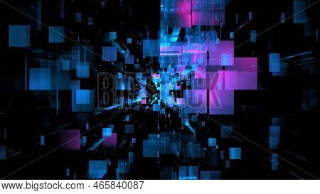 Digital Technologies, Cloud Computing, Digital Future, Information Transfer. Abstract Technology Big