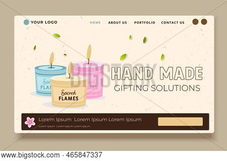 Handmade Candles And Gifting Ecommerce Website Landing Page Ui Design