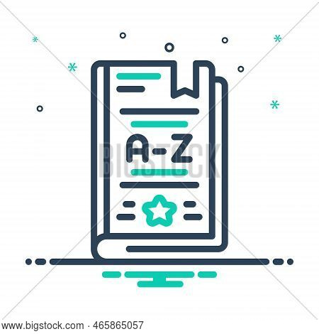 Mix Icon For Dictionary Lexicon Vocabulary Terminology Glossary Technicalities Book Definition Study