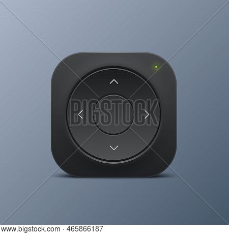 Music, Video Player Files Navigation Black Knob Or Button. Audio Play Control Switch, Application Ui